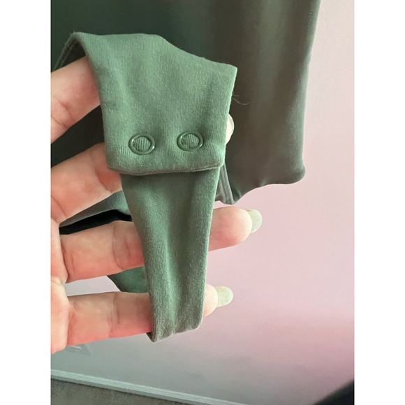 Nuuds Cami Bodysuit XXL Olive Green Spaghetti Strap Adjustable Minimalist - Picture 8 of 12